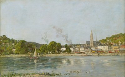 The Seine at Caudebec-en-Caux by Eugene Louis Boudin